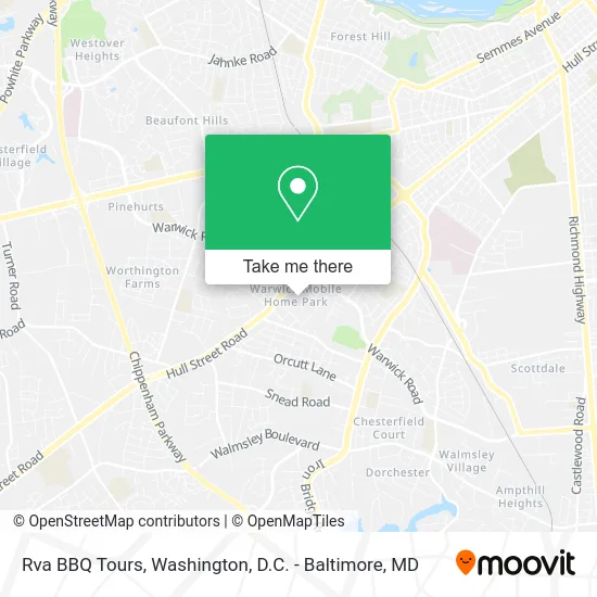 Rva BBQ Tours map