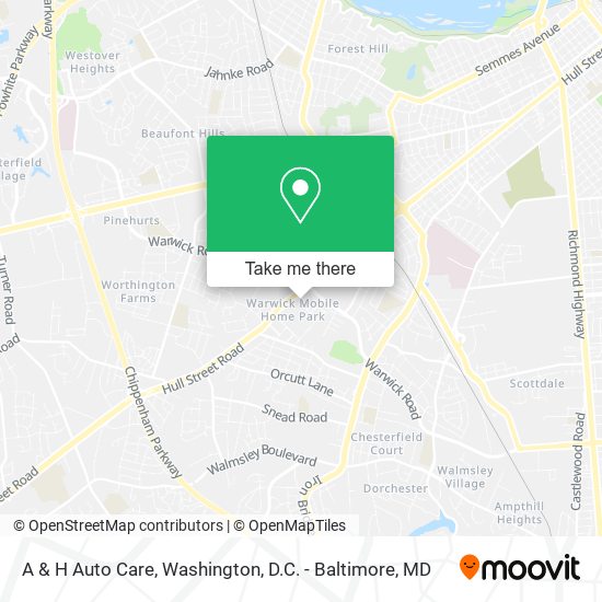 A & H Auto Care map