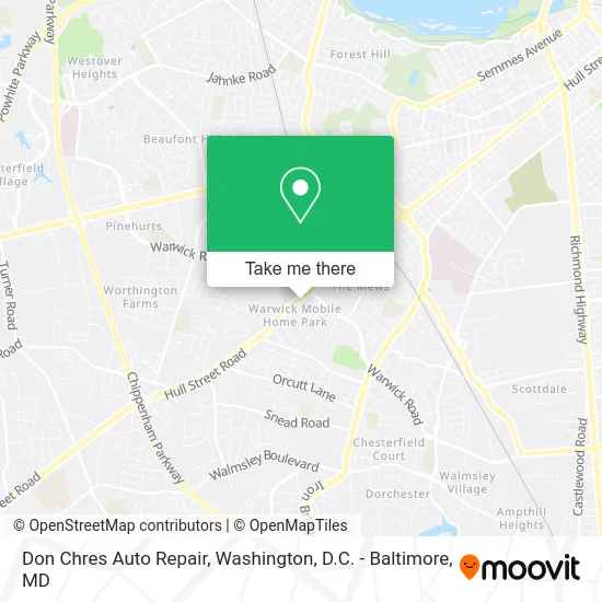 Don Chres Auto Repair map