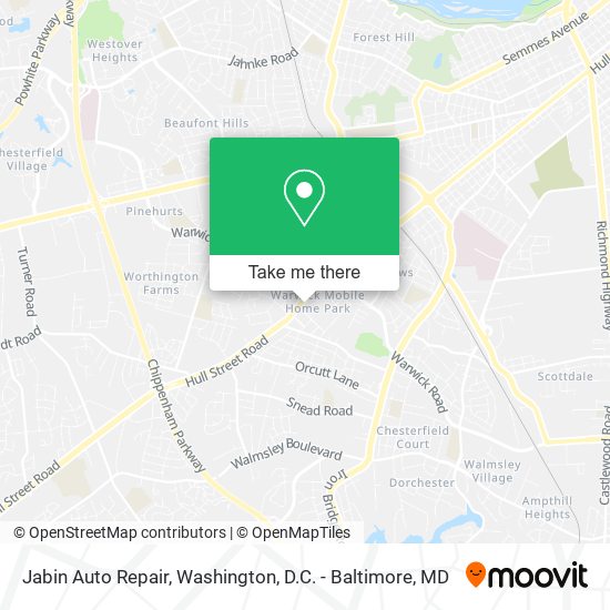 Mapa de Jabin Auto Repair