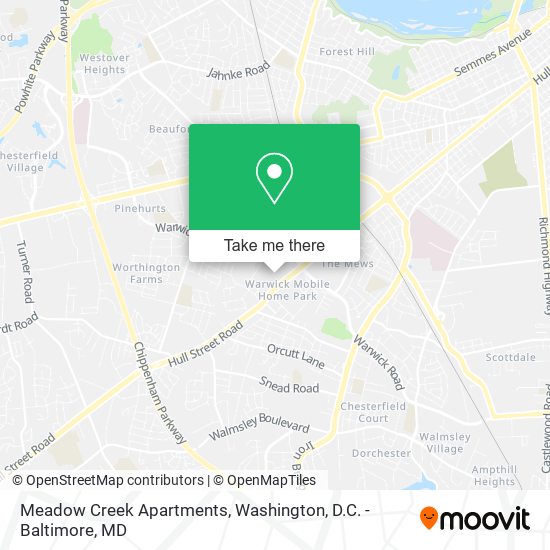 Mapa de Meadow Creek Apartments