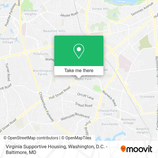 Virginia Supportive Housing map