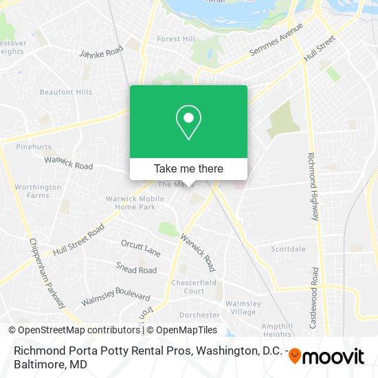 Richmond Porta Potty Rental Pros map