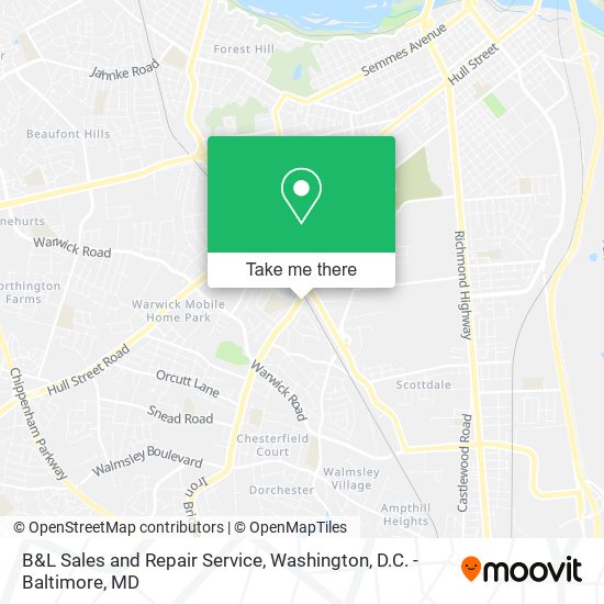 B&L Sales and Repair Service map