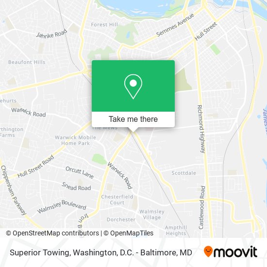 Superior Towing map