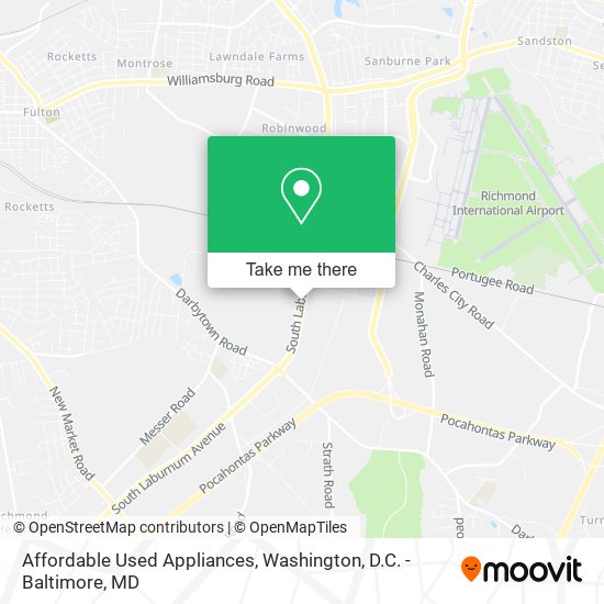 Affordable Used Appliances map