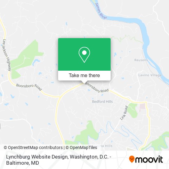 Lynchburg Website Design map