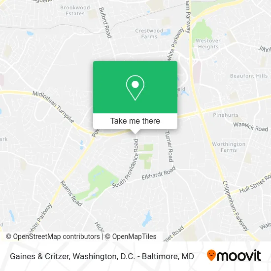 Gaines & Critzer map