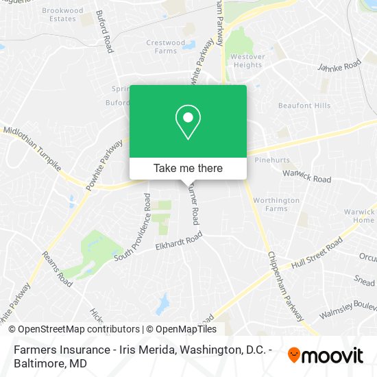 Farmers Insurance - Iris Merida map