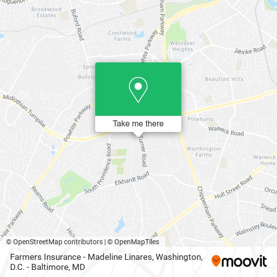 Farmers Insurance - Madeline Linares map