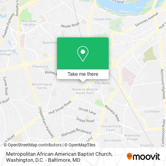 Metropolitan African-American Baptist Church map