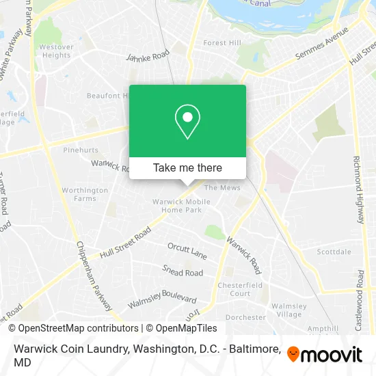 Warwick Coin Laundry map