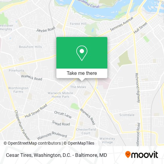 Cesar Tires map