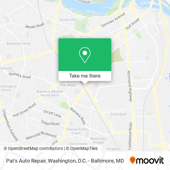 Pat's Auto Repair map