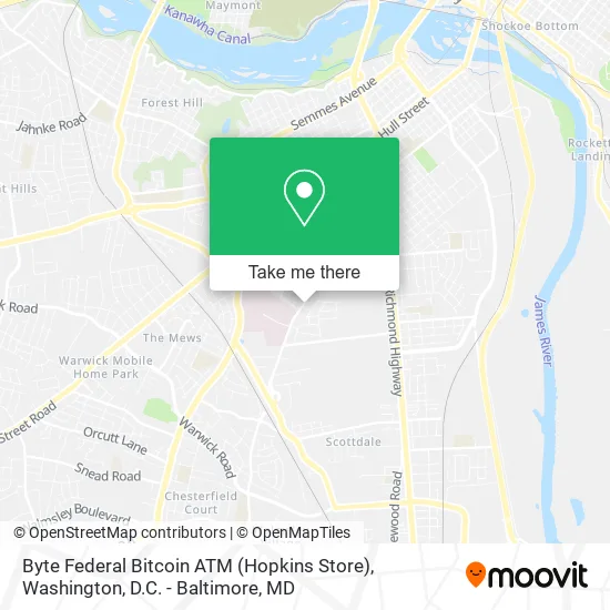 Byte Federal Bitcoin ATM (Hopkins Store) map