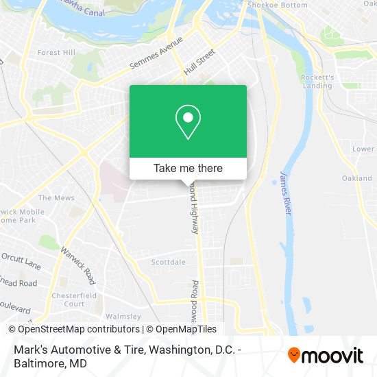 Mark's Automotive & Tire map