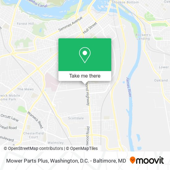 Mapa de Mower Parts Plus