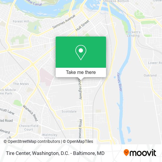 Mapa de Tire Center