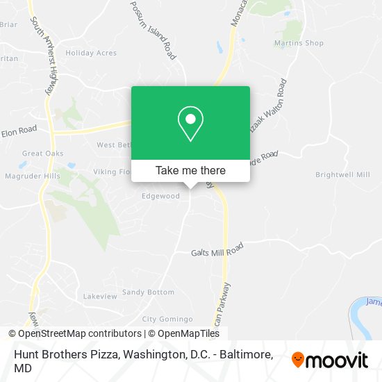 Hunt Brothers Pizza map