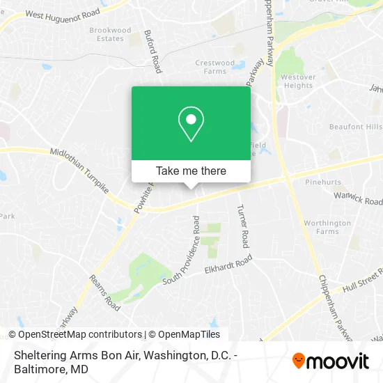 Sheltering Arms Bon Air map