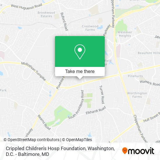 Mapa de Crippled Children's Hosp Foundation