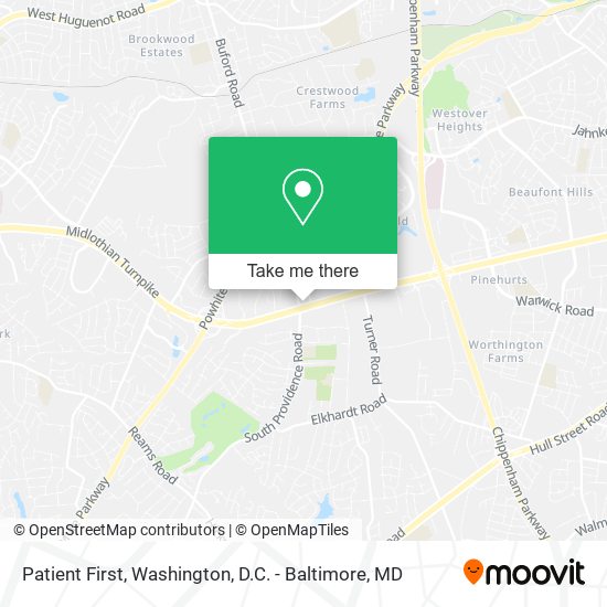Patient First map