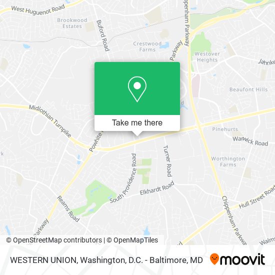 WESTERN UNION map