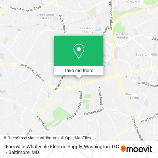 Farmville Wholesale Electric Supply map