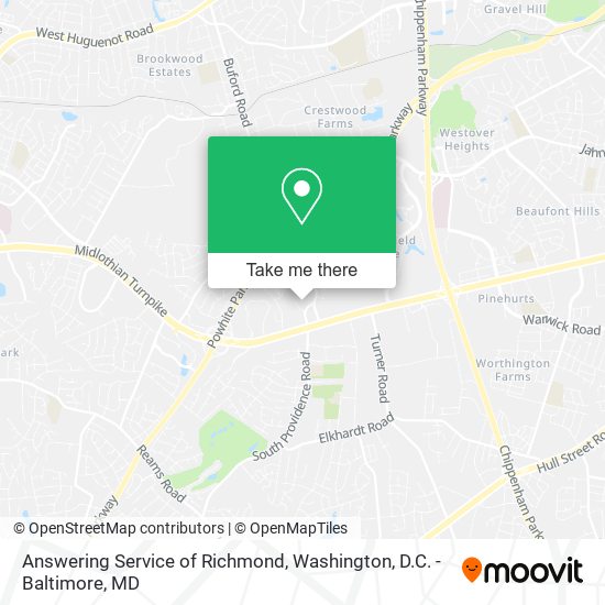 Answering Service of Richmond map