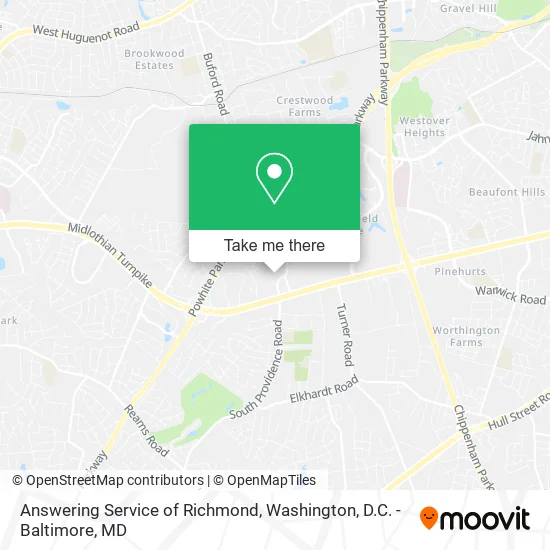 Answering Service of Richmond map
