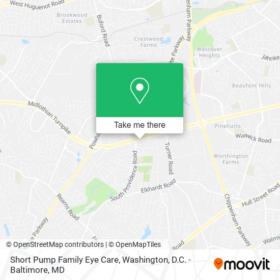 Short Pump Family Eye Care map