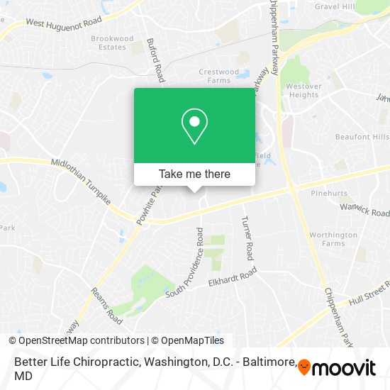 Better Life Chiropractic map