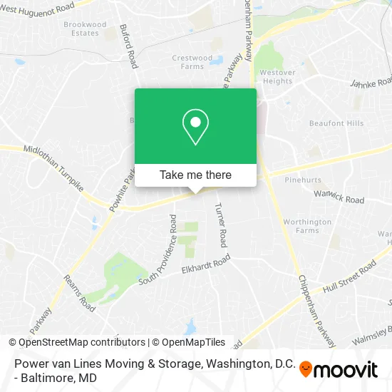 Power van Lines Moving & Storage map