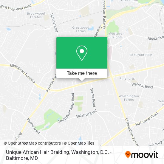 Unique African Hair Braiding map