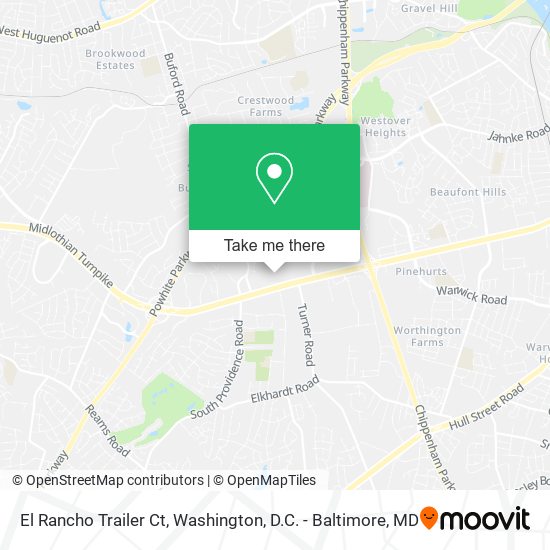El Rancho Trailer Ct map