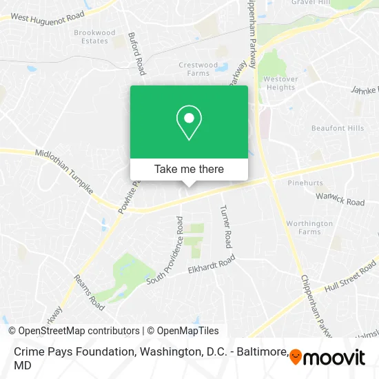 Crime Pays Foundation map