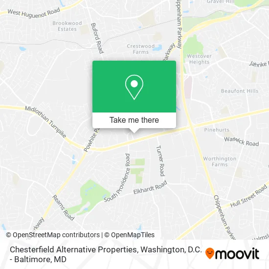 Chesterfield Alternative Properties map