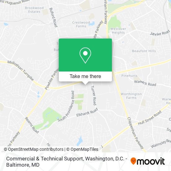 Commercial & Technical Support map