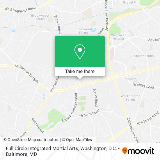Full Circle Integrated Martial Arts map
