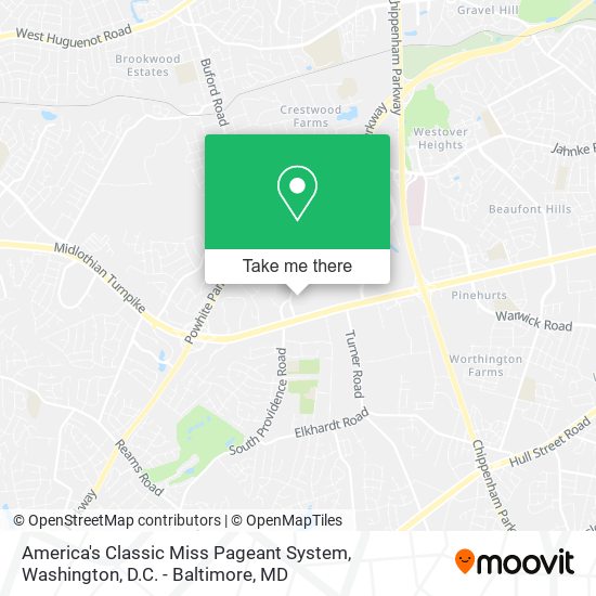 Mapa de America's Classic Miss Pageant System