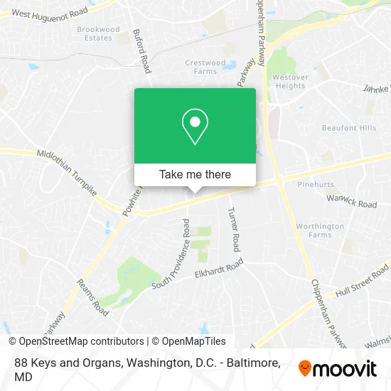 88 Keys and Organs map