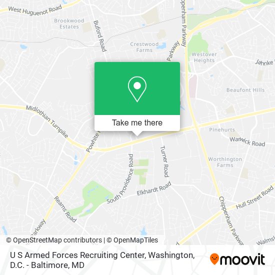 U S Armed Forces Recruiting Center map