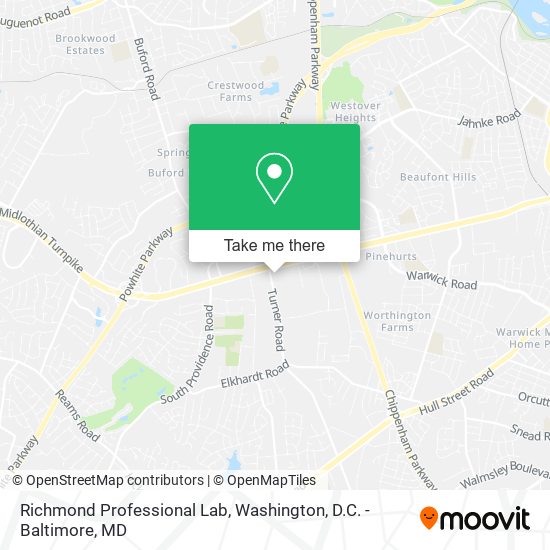 Richmond Professional Lab map