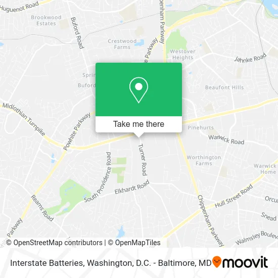 Interstate Batteries map