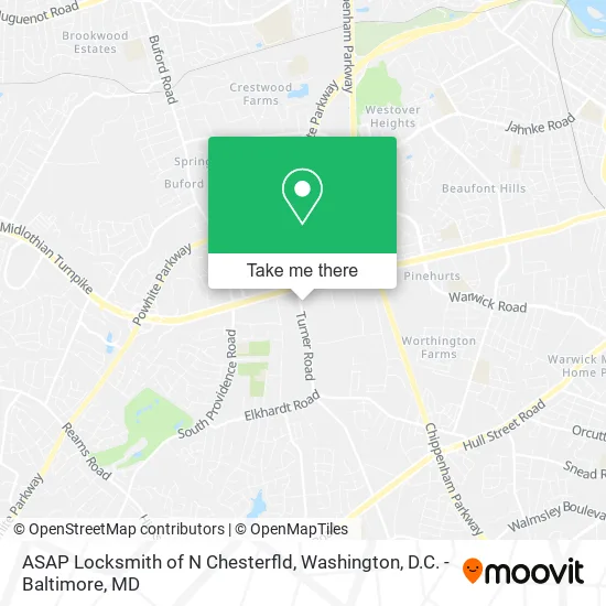 Mapa de ASAP Locksmith of N Chesterfld