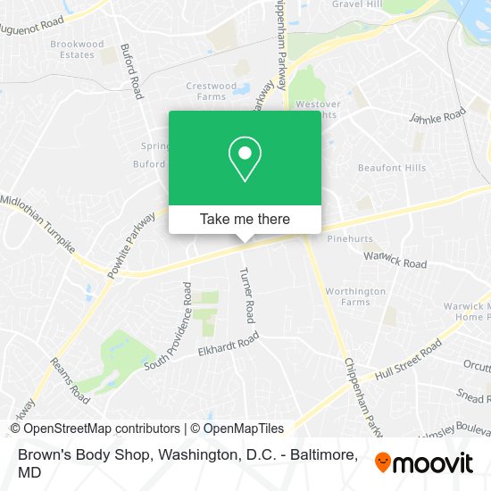 Brown's Body Shop map