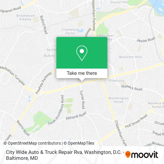 City Wide Auto & Truck Repair Rva map
