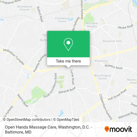 Open Hands Massage Care map