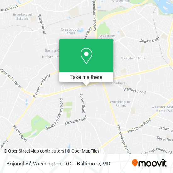Mapa de Bojangles'