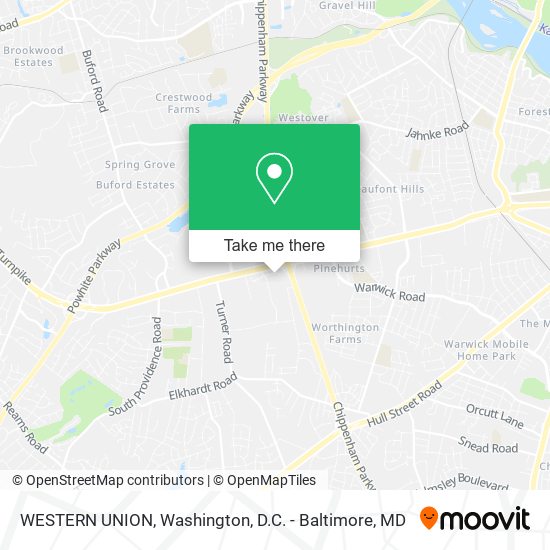 WESTERN UNION map